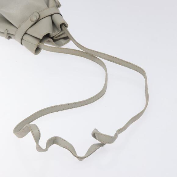 CELINE Shoulder Bag Leather Light Blue Gold - Picture 7 of 12